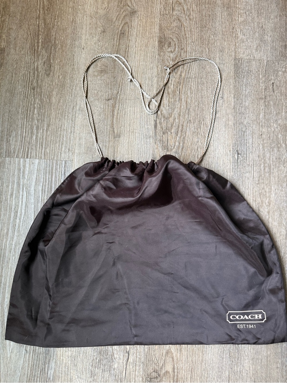 🤎Authentic Coach Brown Drawstring Dust Bag | EST. 1941 | Large Purse Storage Bag